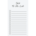 To Do List Notepad: Shit To Do List, Checklist, Task Planner for Grocery Shopping, Planning, Organizing (Funny Quotes) - Paperback