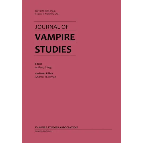 Journal of Vampire Studies: Vol. 1, No. 2 (2021)