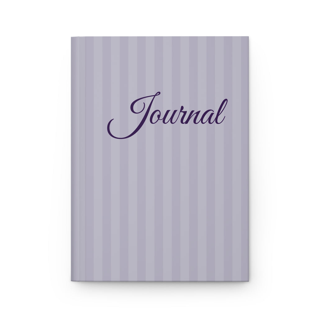 Striped Lavender Hardcover Journal — Elegant Matte Journal
