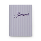 Striped Lavender Hardcover Journal — Elegant Matte Journal