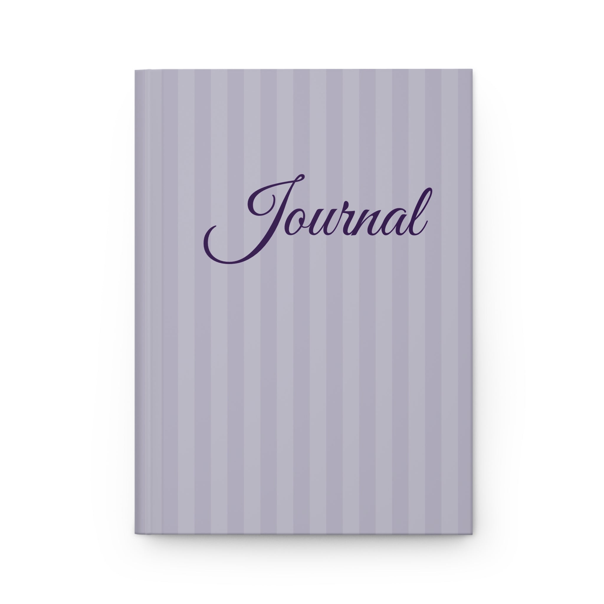 Striped Lavender Hardcover Journal — Elegant Matte Journal
