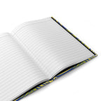 Tropical Palm Hardcover Journal — Yellow & Blue Botanical Notebook for Travel, Notes & Gifts