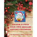 Colour & fold your own origami advent calendar - 25 Christmas boxes with lids: UK edition