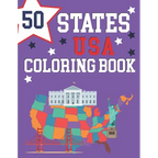 50 States USA Coloring Book: The 50 States Maps Of United States America Educational Coloring Book For Kids and Adults State Capitals Coloring Book Gr