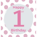 1st Birthday Guest Book (Hardcover): Birthday girl guest book, first birthday book, party and birthday celebrations decor, memory book, 1st birthday,