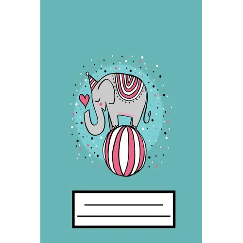 Cute Elephant: Cute Blue Elephant Composition Notebook