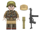 WWII - German Afrika Korps General Rommel and Bodyguards 4 Man Set - Mil-Blox