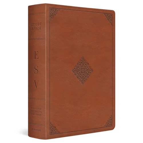 ESV Study Bible (Trutone, English Saddle, Ornament Design)