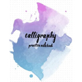Calligraphy Practice NoteBook: Hand Lettering: Calligraphy Workbook: Watercolor blue: (Training, Exercises and Practice: Lettering calligraphy. Calli