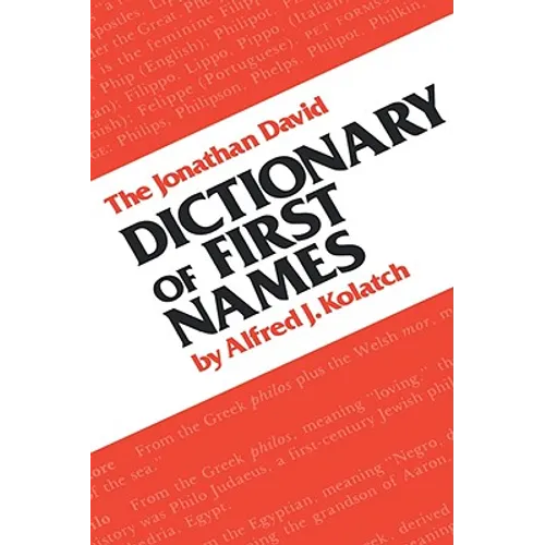 The Jonathan David Dictionary of First Names