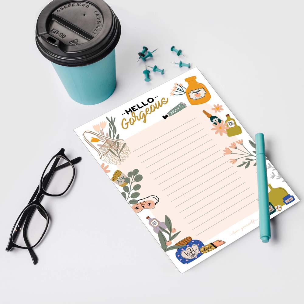 Hello Gorgeous To Do List Notepad, Pack of 2-3