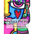 Funky Faces: Adult Coloring Book