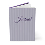 Striped Lavender Hardcover Journal — Elegant Matte Journal