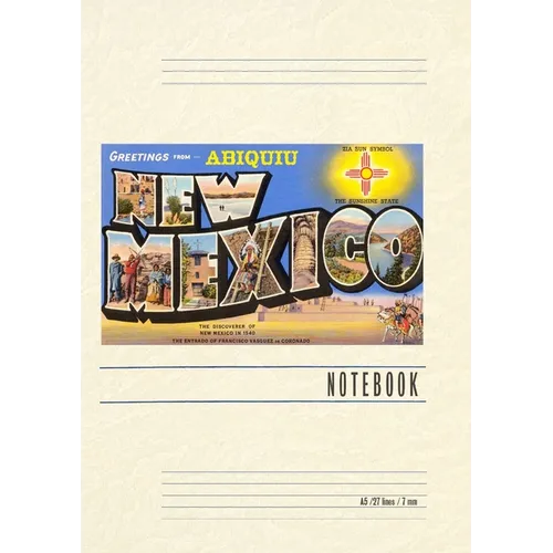 Vintage Lined Notebook Greetings from Abiquiu, New Mexico
