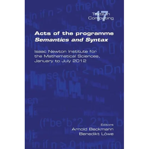 Acts of the Progamme Sematics and Syntax