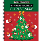 Brain Games - Sticker by Number: Christmas (28 Images to Sticker - Christmas Tree Cover): Volume 2 - Spiral