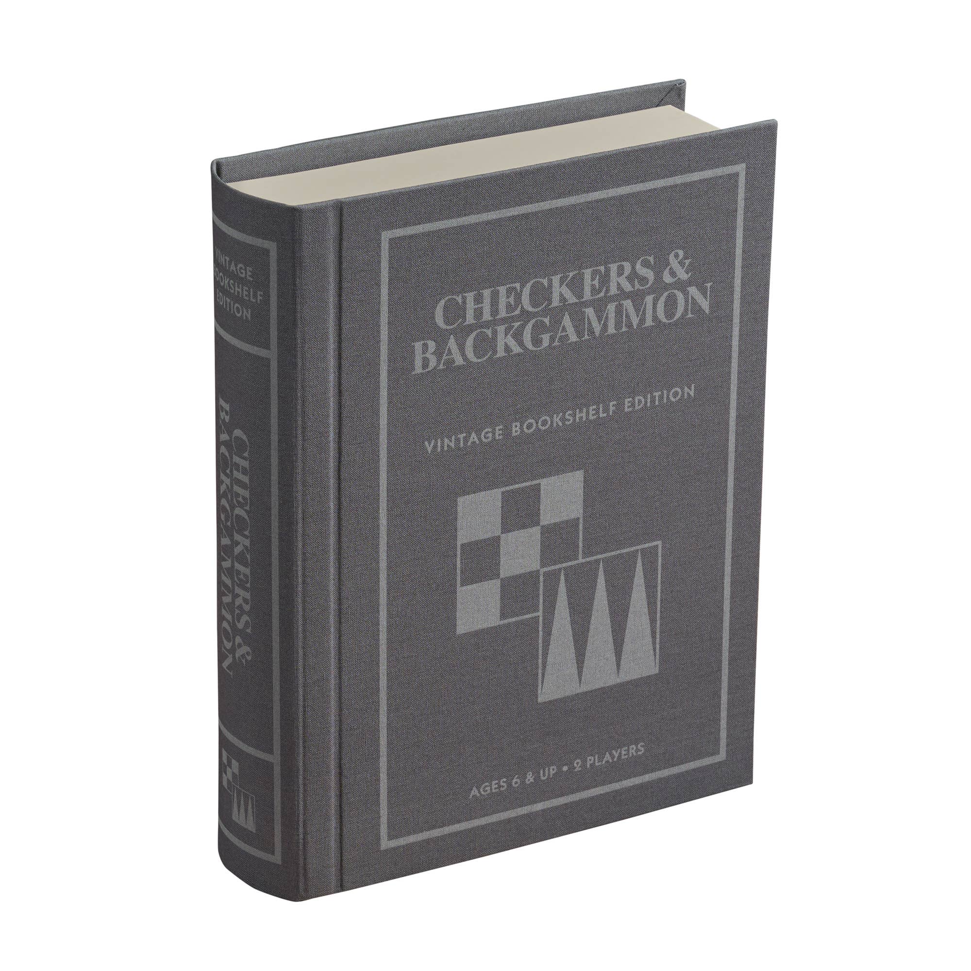 Checkers & Backgammon - Vintage Bookshelf Edition