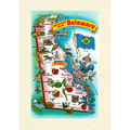 Vintage Lined Notebook Greetings from Delaware, Map
