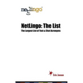 NetLingo: The List - The Largest List of Text & Chat Acronyms