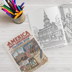 America 250th Anniversary Coloring Book - Founding of America: Birth of a Nation