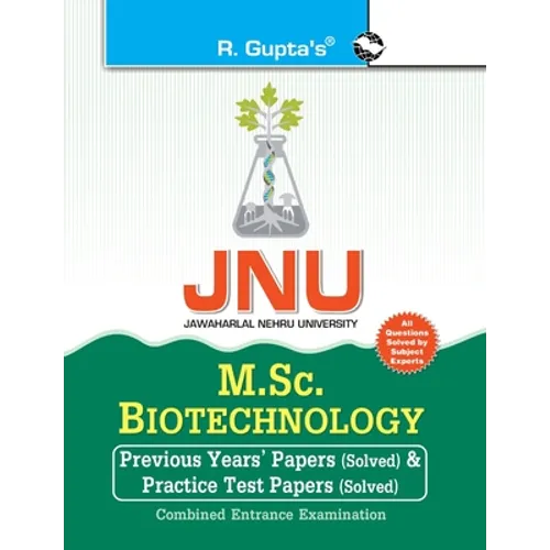 Jnu: M.Sc. Biotechnology Previous Years' Papers & Test Papers (Solved) for Combined Entrance Examination