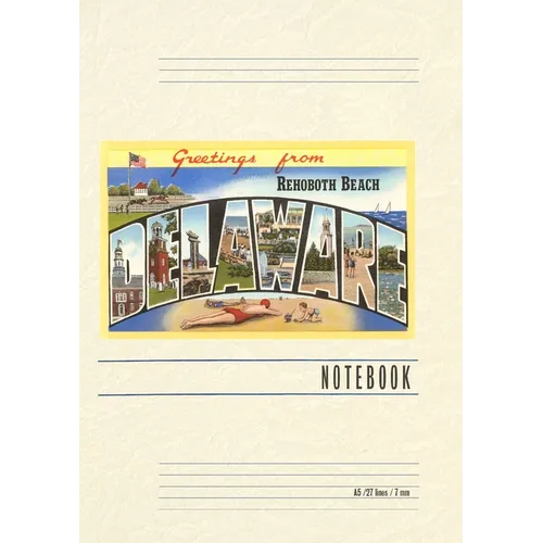 Vintage Lined Notebook Greetings from Rehoboth Beach