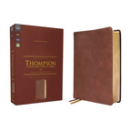 Nkjv, Thompson Chain-Reference Bible, Leathersoft, Brown, Red Letter, Comfort Print