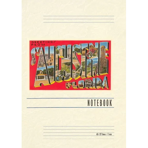 Vintage Lined Notebook Greetings from St. Augustine, Florida