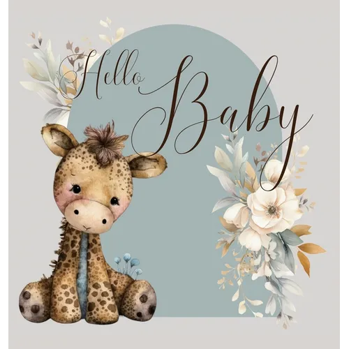 Hello Baby, Baby Shower Guest Book (hardback)