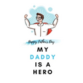 My Daddy Is a Hero: Father's Day Gift from kids Fill In The Blank Story Book Using Prompts