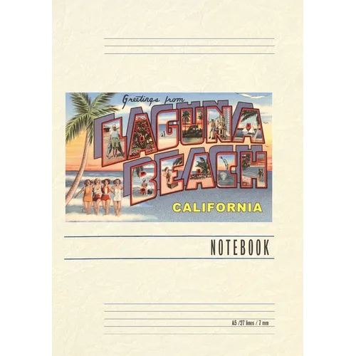 Vintage Lined Notebook Greetings from Laguna Beach