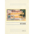Vintage Lined Notebook Greetings from Jacksonville Beaches, Florida