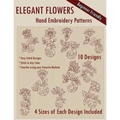 Elegant Flowers Hand Embroidery Patterns