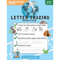 Adventure Theme Letter Tracing Practice: Handwriting Practice On Letters And Sight Words: Geography Theme Workbook for kindergarten, preschoolers and