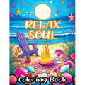 Relax Soul: Coloring Book Featuring Mindful Bold Peace for Stress Relieving and Relaxing