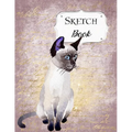 Sketch Book: Cat Sketchbook Scetchpad for Drawing or Doodling Notebook Pad for Creative Artists #3 Purple Siamese