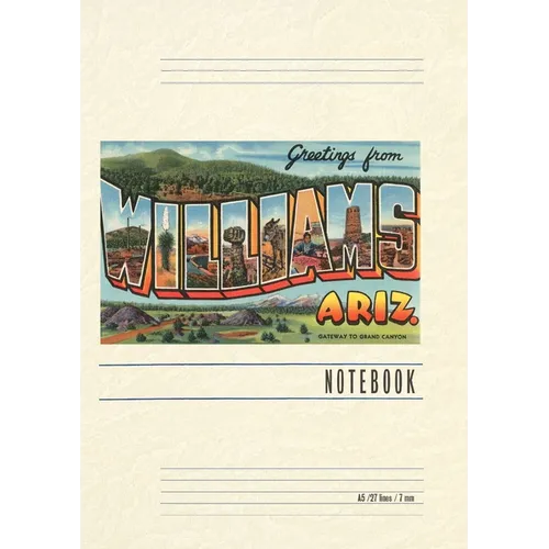 Vintage Lined Notebook Greetings from Williams