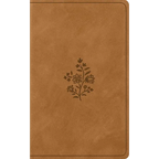 ESV Vest Pocket New Testament with Psalms and Proverbs, Red Letter (Trutone, Nubuck Caramel, Wildflower Design)