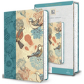 KJV Holy Bible, Large Print Medium Format, Blue with Birds Faux Leather W/ Ribbon Marker, Red Letter