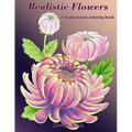 Realistic Flowers - A hand-drawn coloring book