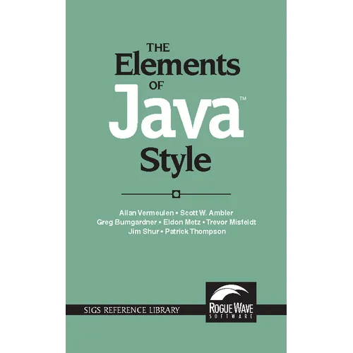 The Elements of Java Style