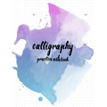 Calligraphy Practice NoteBook: Hand Lettering: Calligraphy Workbook: Watercolor blue: (Training, Exercises and Practice: Lettering calligraphy. Calli