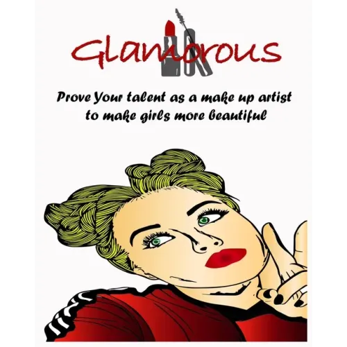 Glamorous girls: Makeup Coloring Book