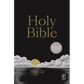 NLT Holy Bible, Black Hardback, Gold and Silver Foiled Sunset Illustration, British Text, NLT New Living Translation, Hardback, Standard Size