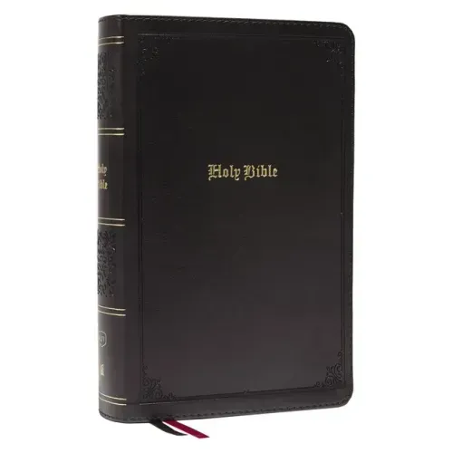 KJV Holy Bible: Large Print Single-Column with 43,000 End-Of-Verse Cross References, Black Leathersoft, Personal Size, Red Letter, Comfort Print: King