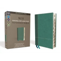 NIV, Personal Size Reference Bible, Large Print, Imitation Leather, Blue, Indexed, Red Letter Edition, Comfort Print