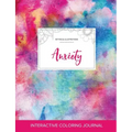 Adult Coloring Journal: Anxiety (Mythical Illustrations, Rainbow Canvas)