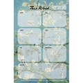 Weekly Planner Notepad: Van Gogh Almond Blossom, Daily Planning Pad for Organizing, Tasks, Goals, Schedule