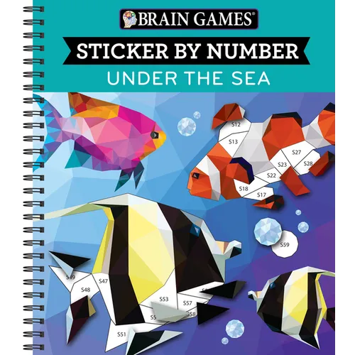 Brain Games - Sticker by Number: Under the Sea (28 Images to Sticker)