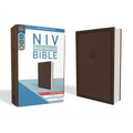 NIV, Value Thinline Bible, Large Print, Imitation Leather, Brown
